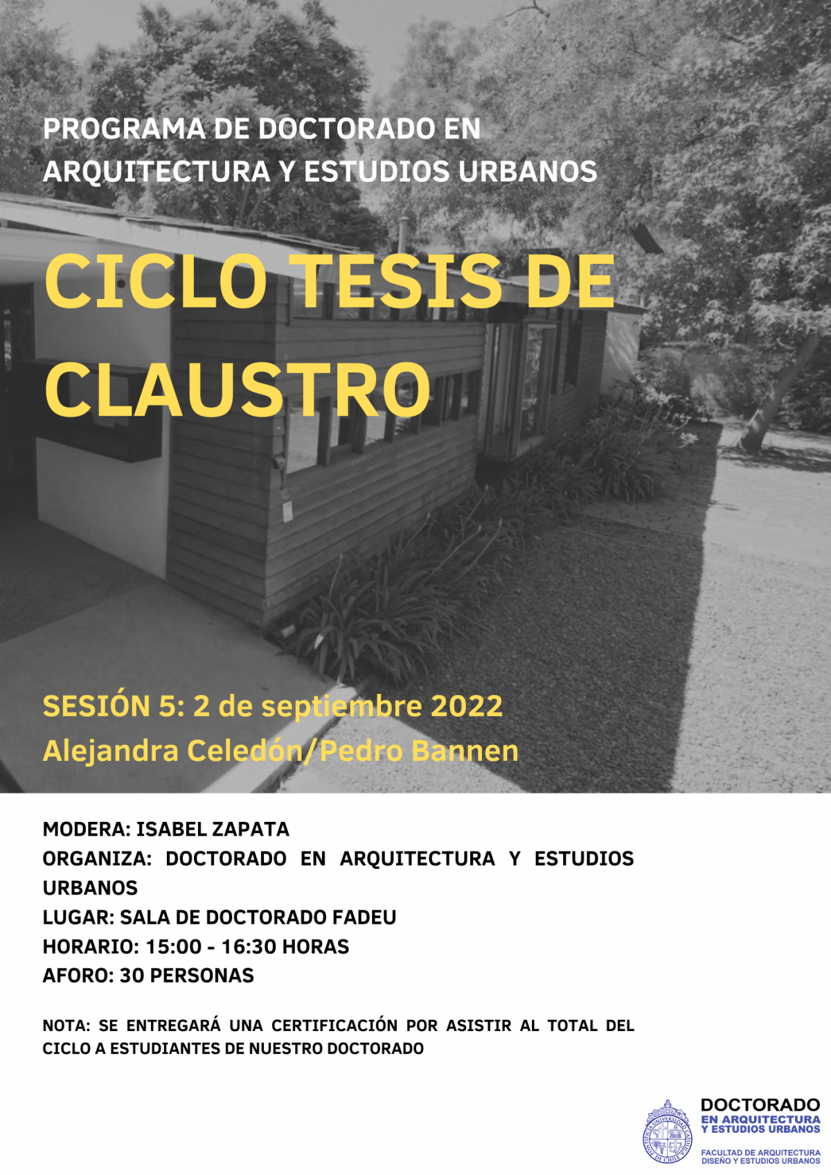 Ciclo: Tesis de Claustro 2022 – Alejandra Celedón y Pedro Bannen