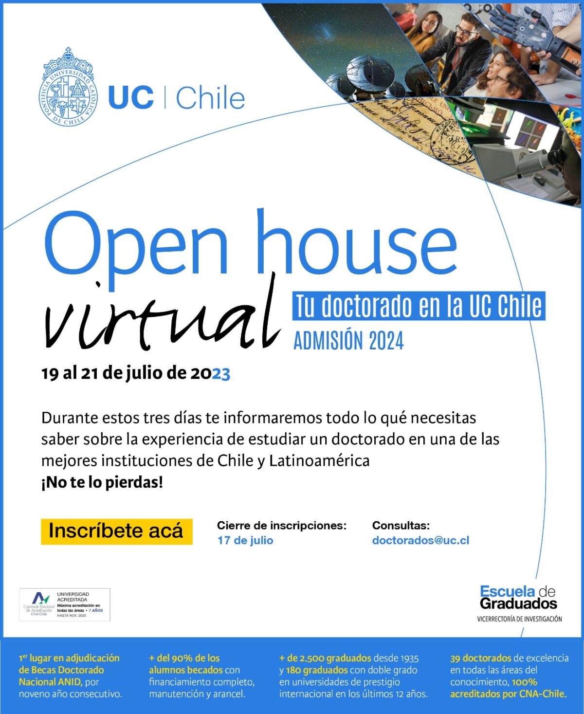 Open House Virtual – Doctorados UC
