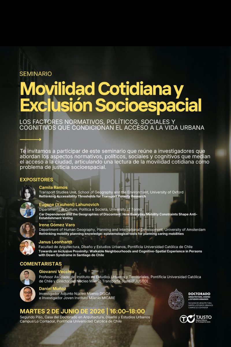 Seminario | Movilidad Cotidiana y Exclusión Socioespacial